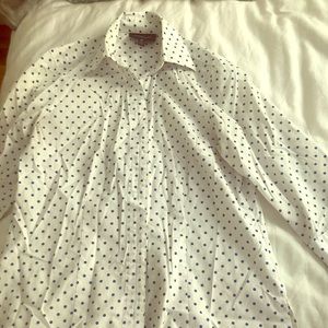 Set of button down blouses-one cotton one silk